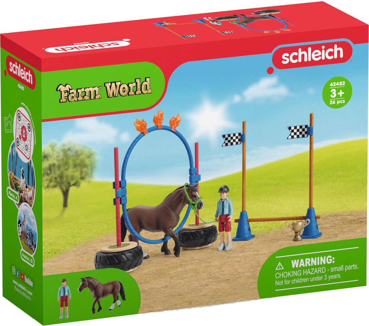 Schleich FARM WORLD - Pony agility wedstrijd - Speelfigurenset - Kinderspeelgoed voor Jongens en Meisjes - 3 tot 8 jaar — afbeelding 9