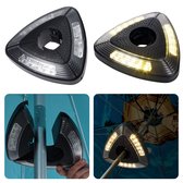 Parasolverlichting - Parasol Lamp - Parasol Verlichting - 15 LED's - 19cm - 38-48mm - Op Batterijen - Moderne Zwart