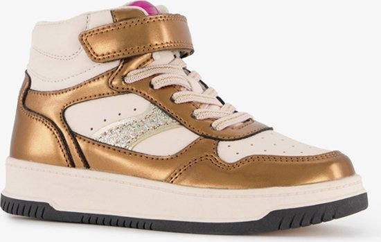 Blue Box hoge meisjes sneakers beige goud Maat 33 bol