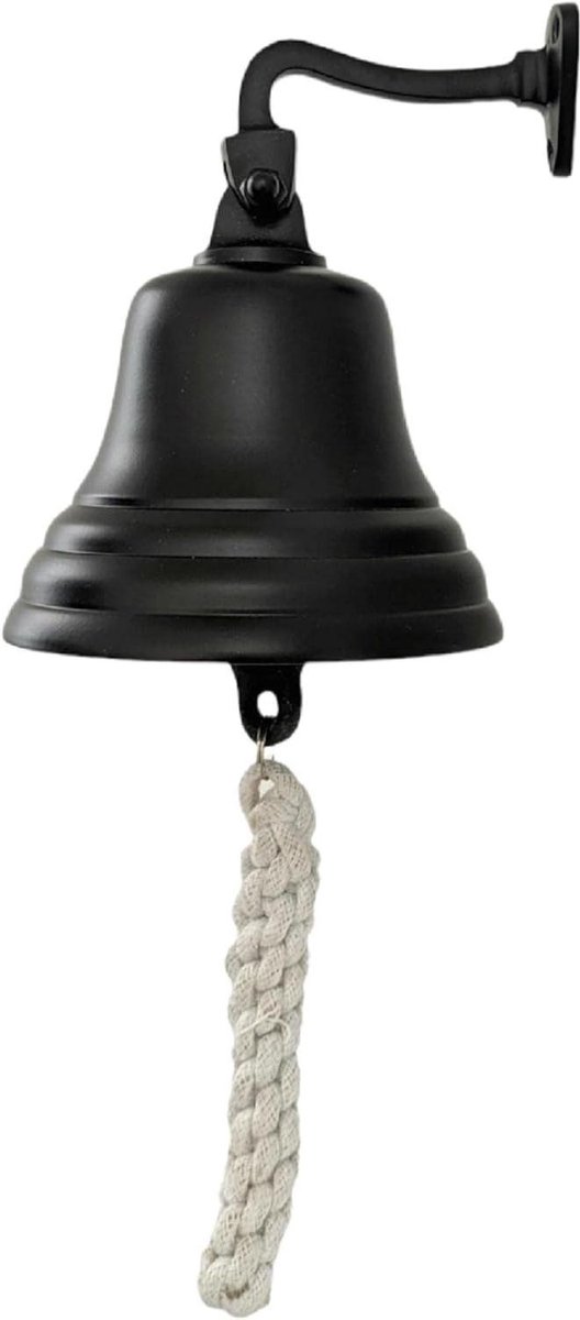 Accessoires voor Home Pub Hand Bell - Decoratieve Bar Bell Nautische Stijl - Luide Zwarte Bel - Ideaal voor Kerstmis en Pubs - 5 Inch
