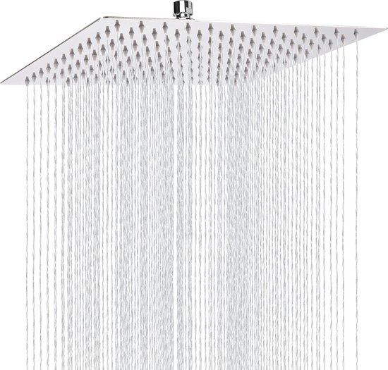 Luxe Roestvrij Staal 40cm Regendouche Ultraplat - 280 Siliconen Antikalk Sproeiers