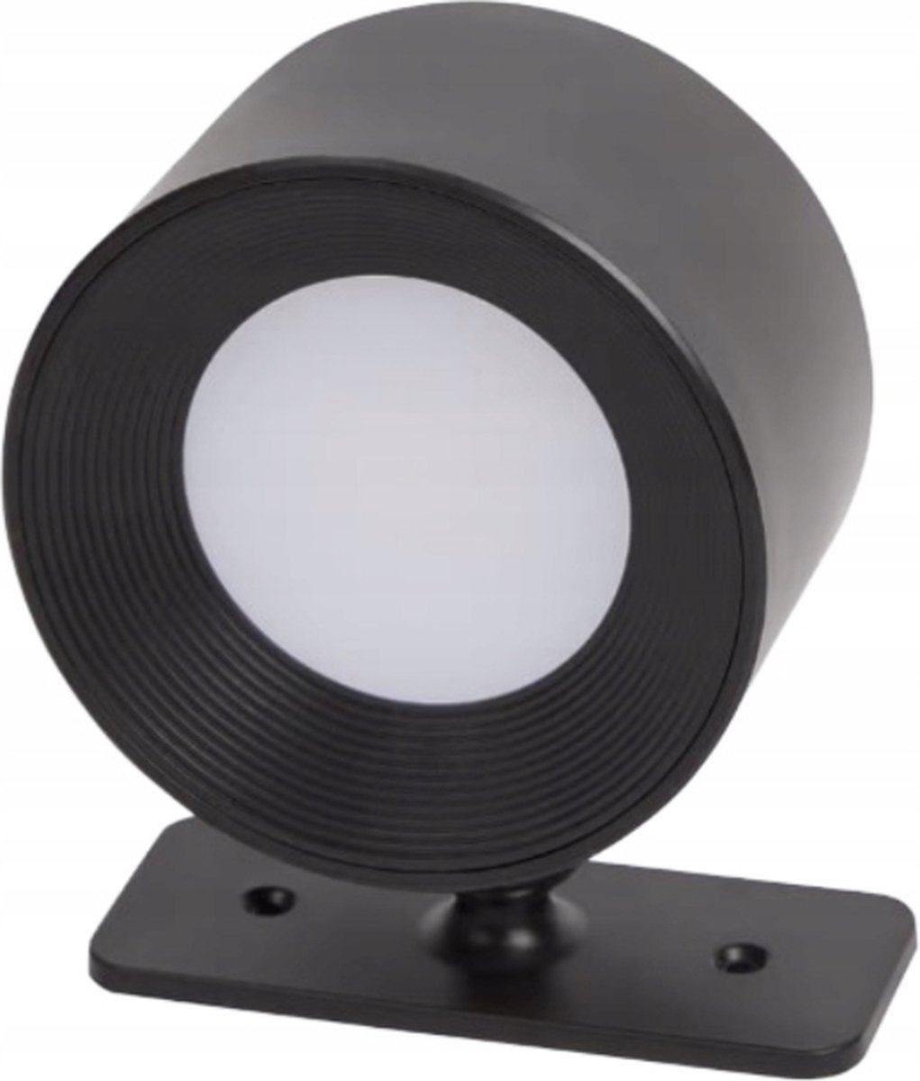 Slimme Draaibare LED Wandlamp GRAYSON - Zwart - Kunststof - 8x10x10 cm - 360 graden draaibaar ontwerp - Oplaadbaar