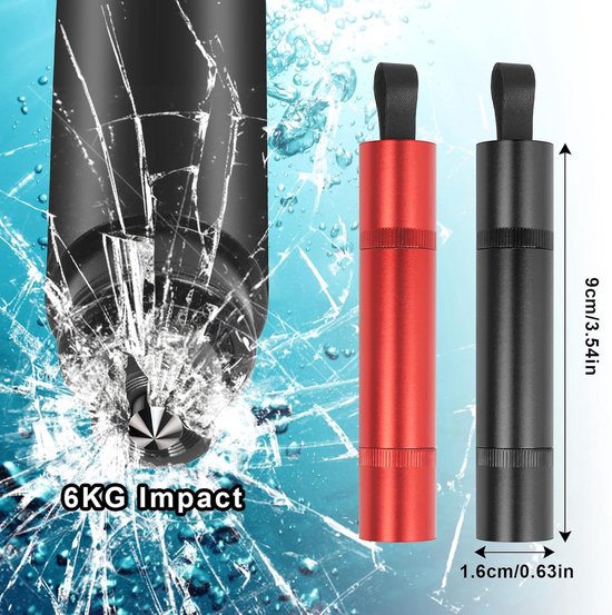 Aurinovellia 2 stuks Gurtschneider Noodhamer, 2-in-1 Auto Noodhamer met Aurinovellia 2 stuks Gurtschneider Noodhamer, 2-in-1 Auto Noodhamer met