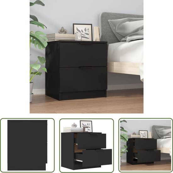 Wandbevestigde nachttafel met lade Wasbruin 39 x 34 x 16.5 cm