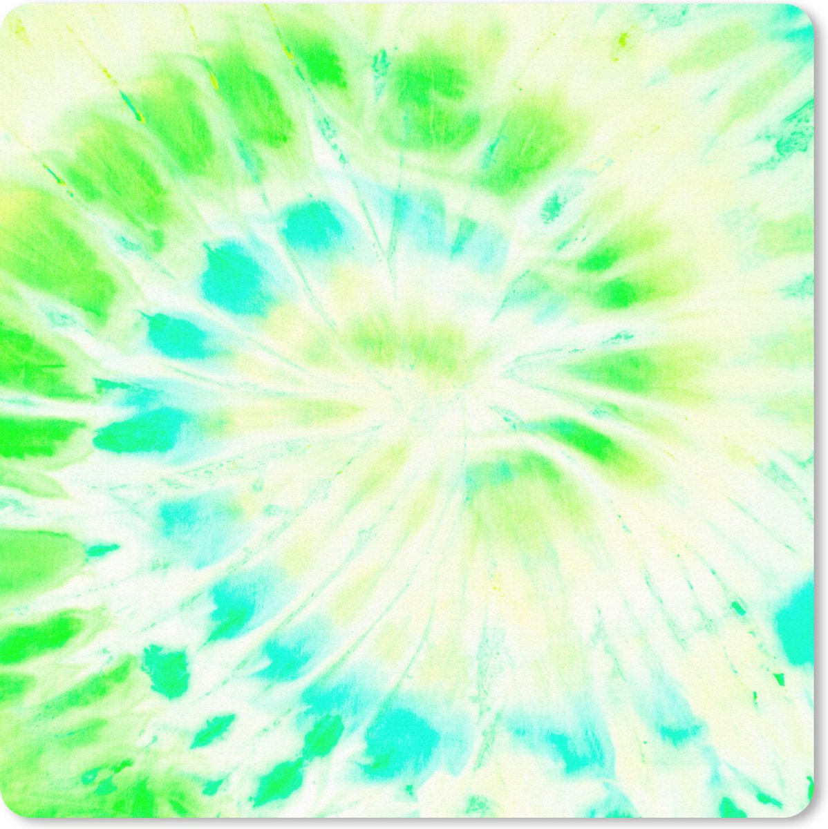 Muismat 30x30 cm - Mousepad Tie dye - Groen - Verf - Muismatten