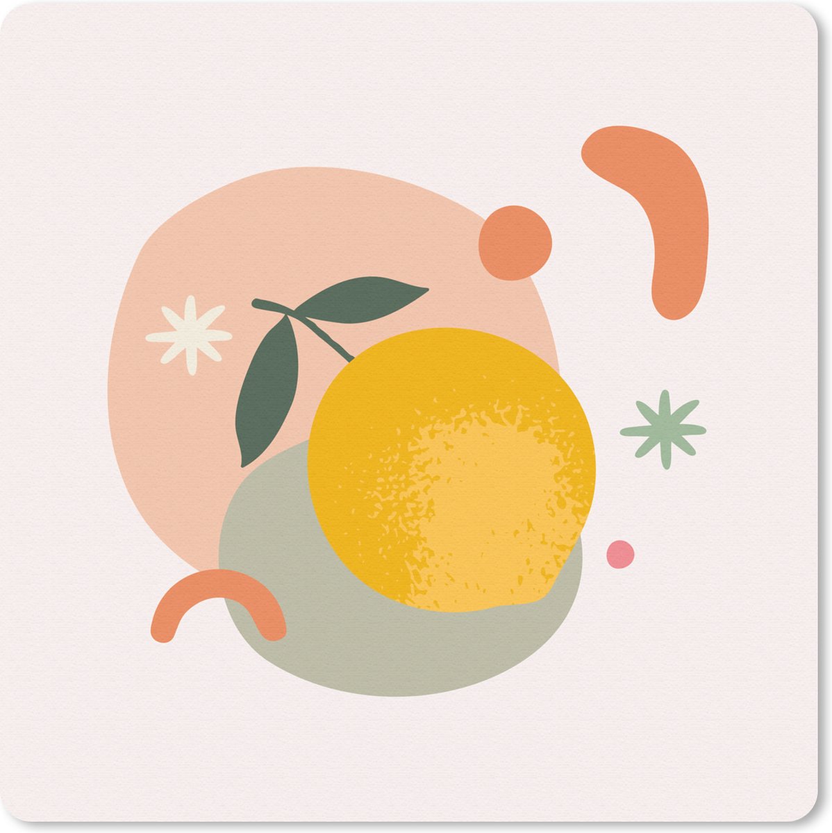Muismat 30x30 cm - Mousepad Citroen - Fruit - Zomer - Muismatten