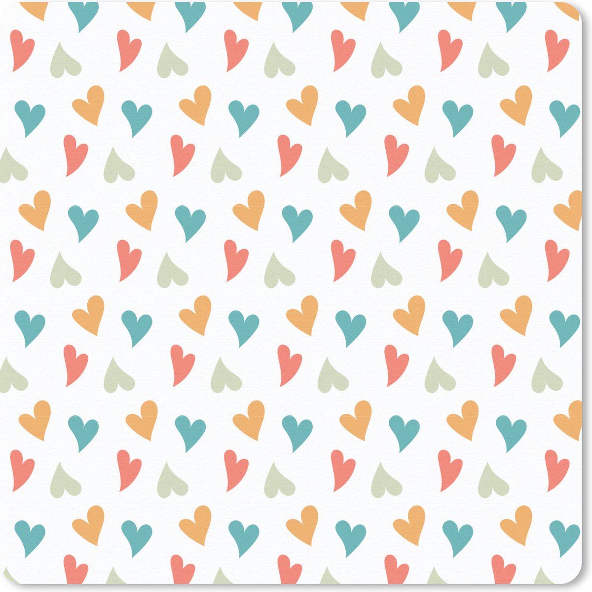 Muismat 20x20 cm - Mousepad Hart - Design - Oranje - Muismatten