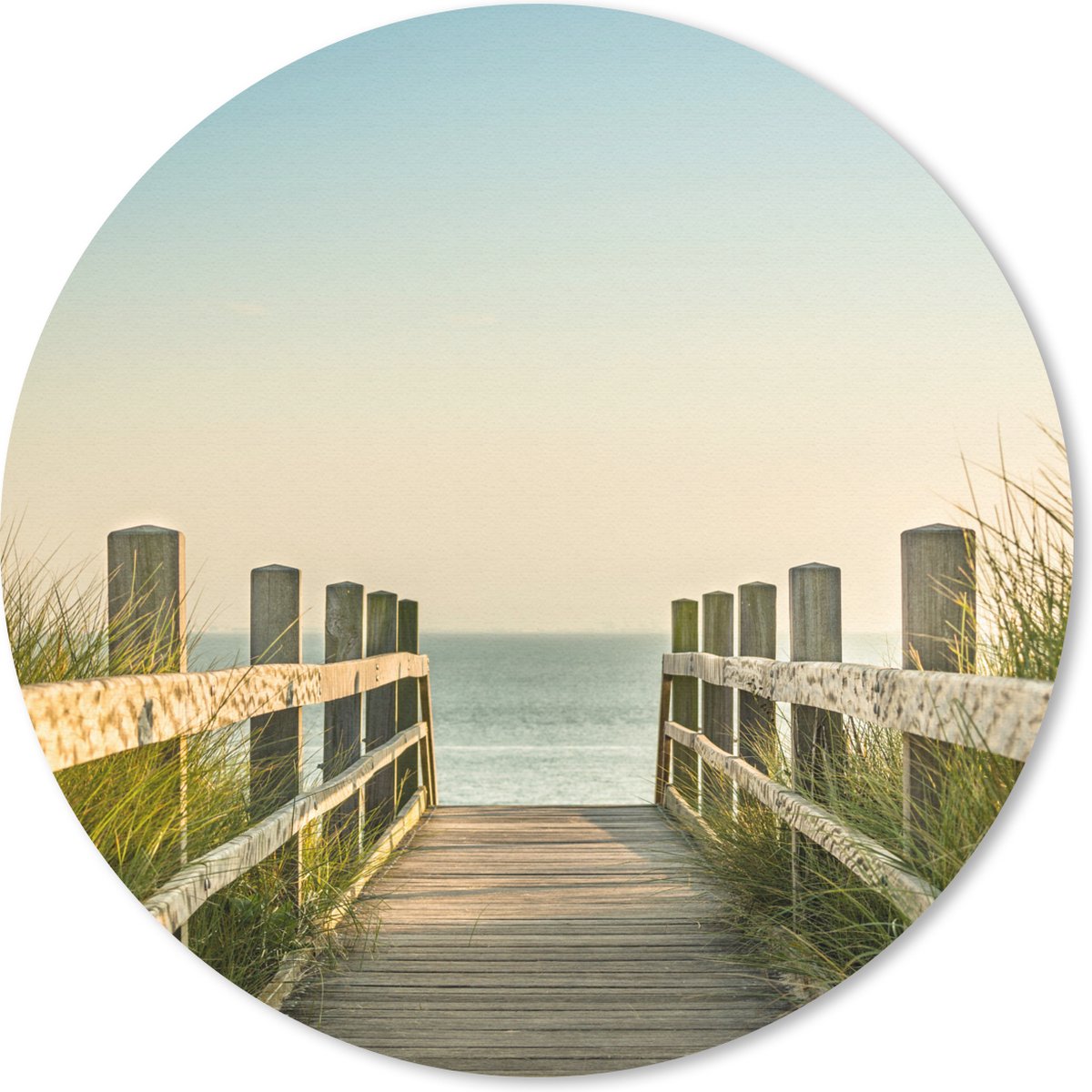Muismat rond 50x50 cm - Mousepad Hek - Pad - Zee - Ronde muismatten
