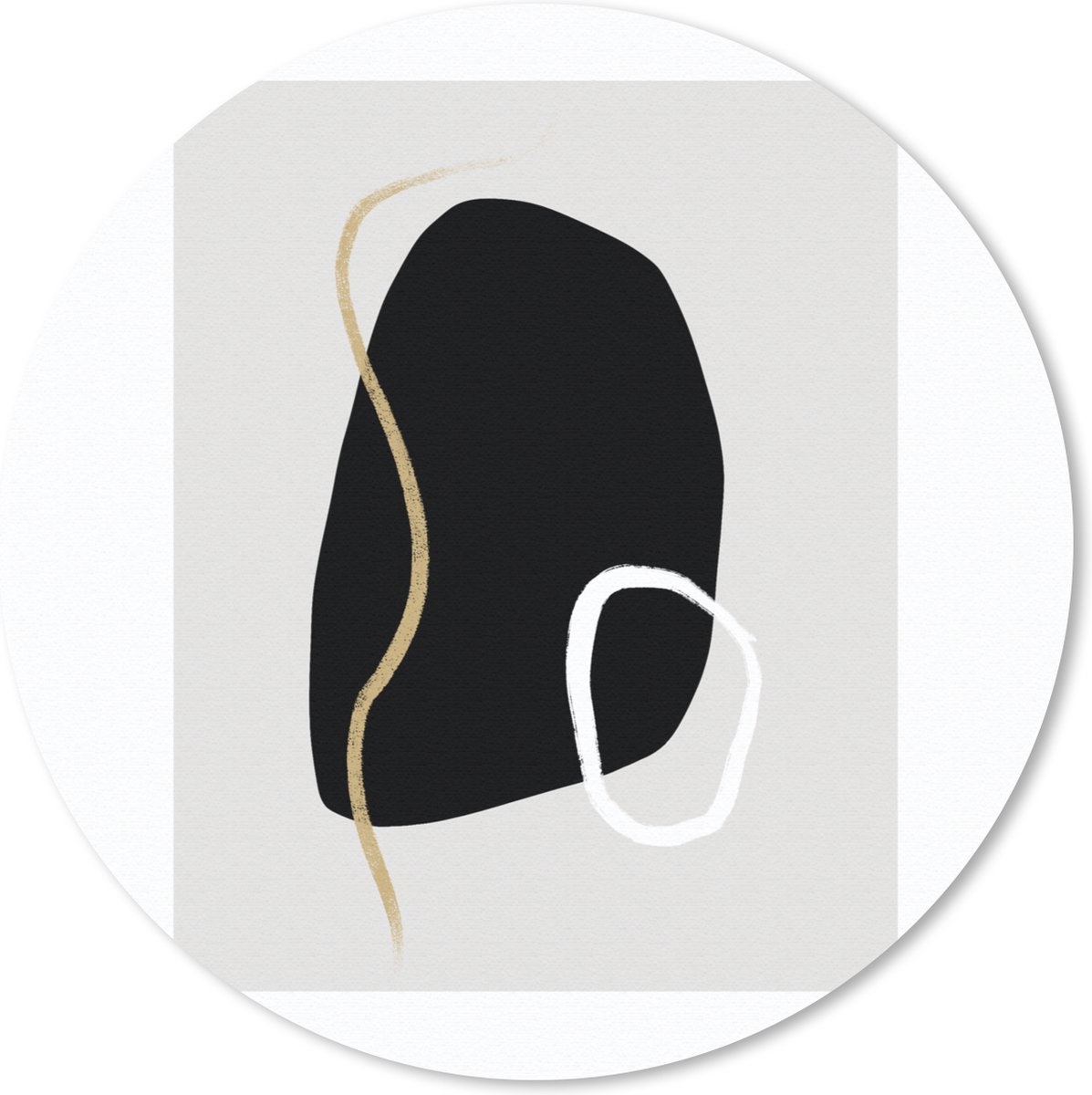 Muismat rond 50x50 cm - Mousepad Minimalisme - Abstract - Design - Ronde muismatten