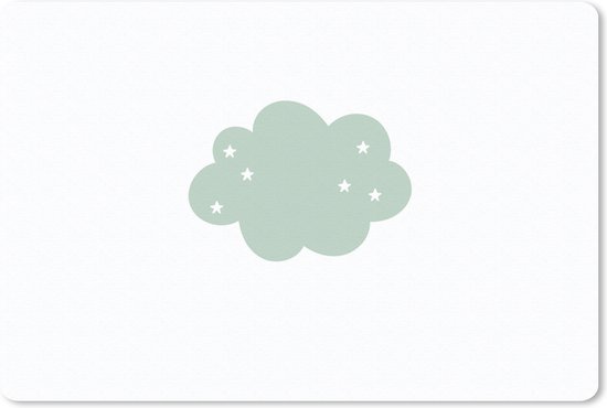 Sous-main 60x40 cm - Tapis de souris Nuage - Filles - Garçons - Étoiles - Pastel - Enfant - Sous-main xl - Protection de bureau - Tapis de souris d'ordinateur