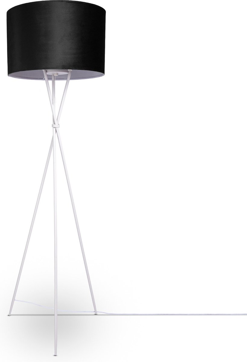 Paco HomeHanglamp Staande Lamp Driepoot Woonkamer Lampenkap Velousr Unikleur E27