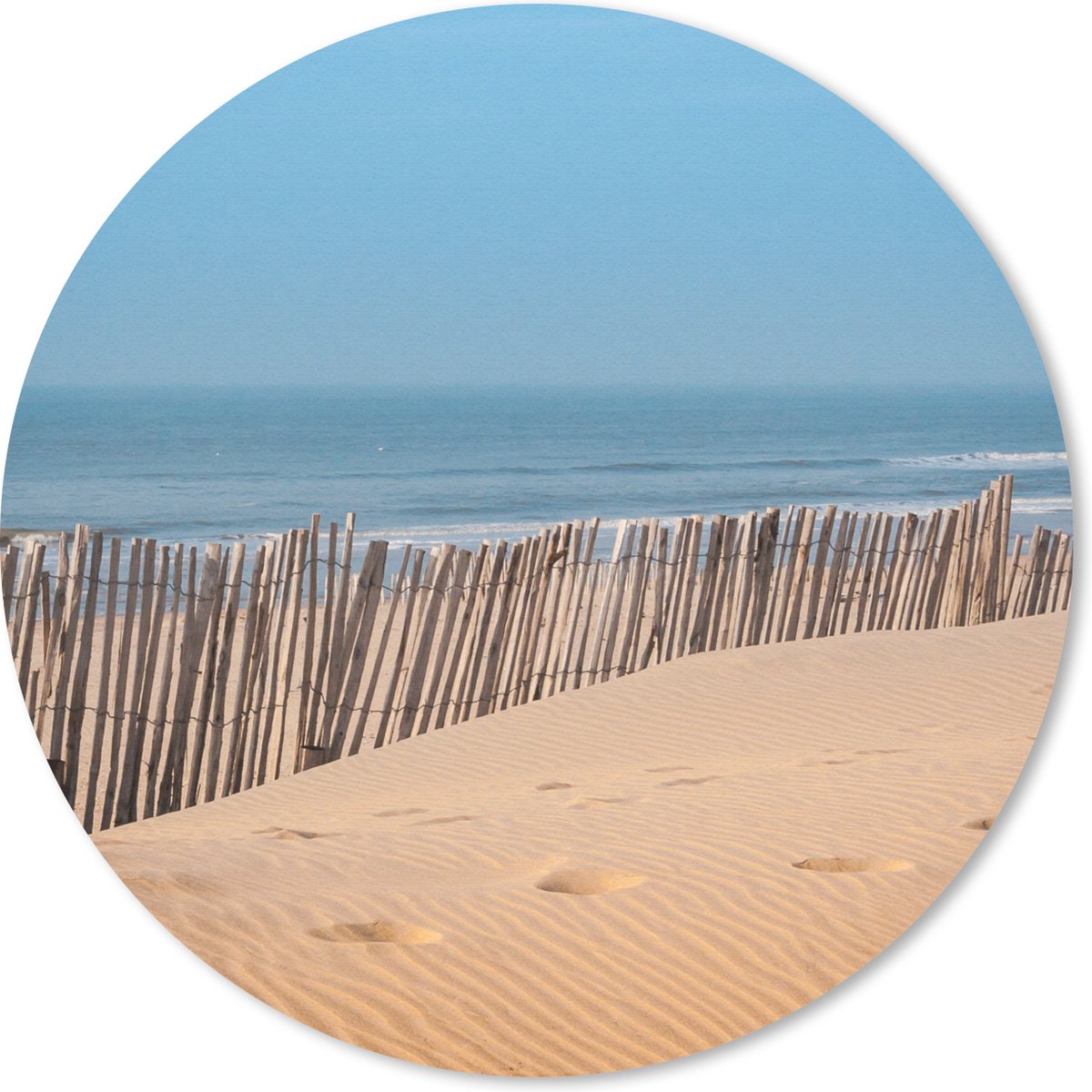 Muismat rond 20x20 cm - Mousepad Strand - Zee - Palen - Ronde muismatten