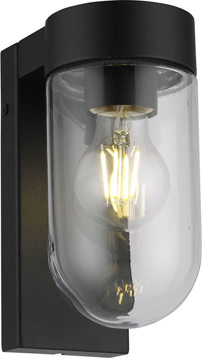 Olucia - Aluminium buitenlamp zwart, Bella, IP44 - Vorm: Rond