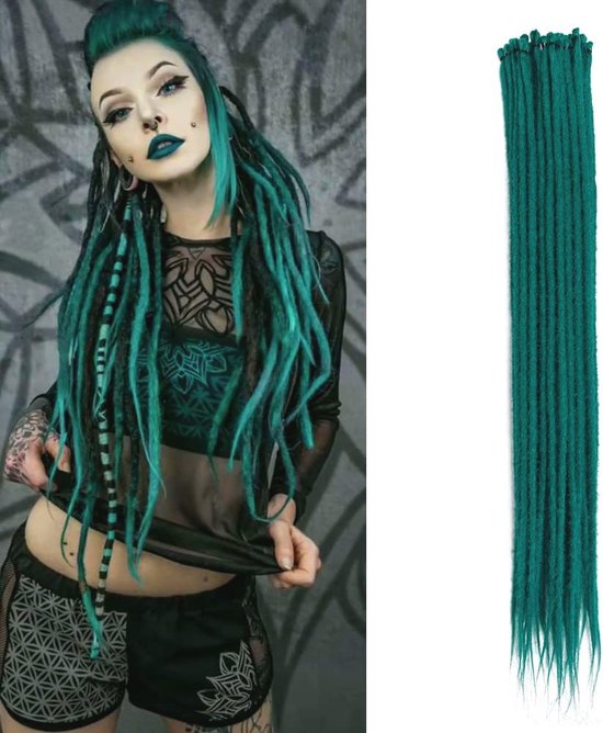Dreads Extensions - Synthetisch - 20 inch - 0,6 cm dik - Handgemaakt | bol