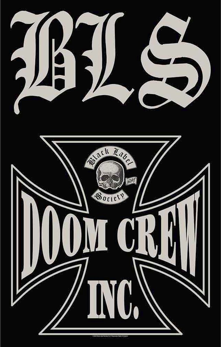 Rock Off Black Label Society - Doom Crew Textiel Poster - Zwart