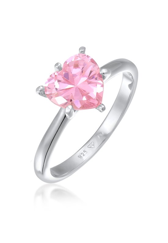 Elli Dames Verlovingsring Hart met Zirkonia Kristallen in 925 Sterling Elli Dames Verlovingsring Hart met Zirkonia Kristallen in 925 Sterling