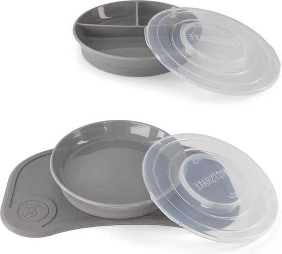 Twistshake Baby Tableware Set Mini Shared Plate | Suction Plate Placemat (31x17cm) Shared Plate | BPA Free | Nutrition Training Plate | Blau