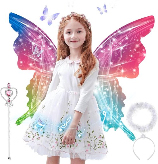 Ailes de Papillon pour Filles, Ailes Lumineuses, Mobiles et électriques (Fairy Wings) - Maroc Ailes de Papillon pour Filles, Ailes Lumineuses, Mobiles et électriques (Fairy Wings) - Maroc