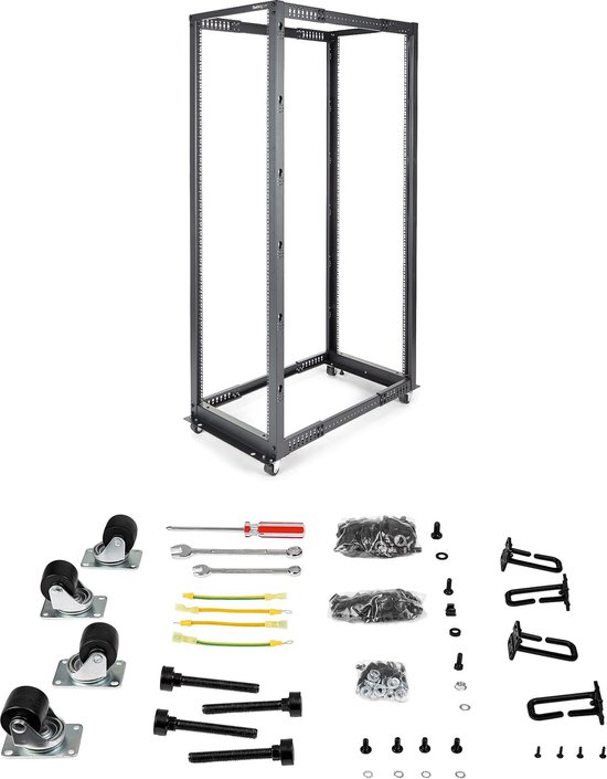 Strek Viewing Rack StarTech.com 4POSTRACK42 rack Vrijstaande rek Zwart | bol