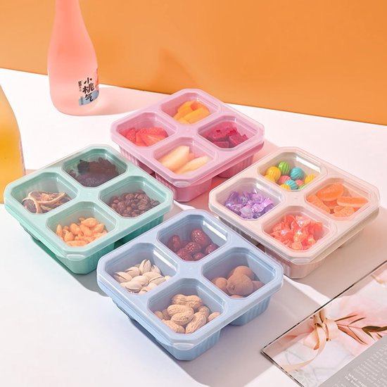 Siliconen opvouwbare beker, 4-pack inklapbare reismokken, opvouwbare siliconen bekers met plastic afdichtdeksel, herbruikbare draagbare bekerset voor picknick, kamperen, outdoor wandelen reizen