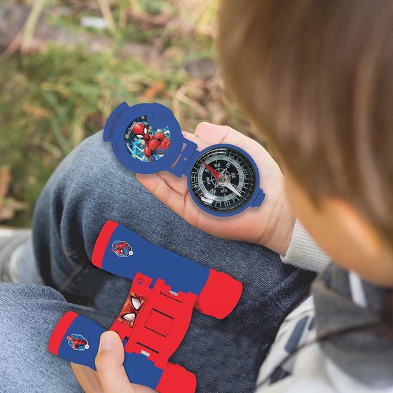Exploratieset voor kinderen met safarivest en hoed, verrekijker, kompas