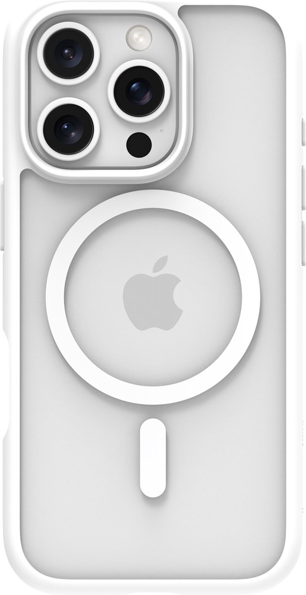 Dbramante1928 - Grenen Mag geschikt voor iPhone 16 Pro Hoesje - wit