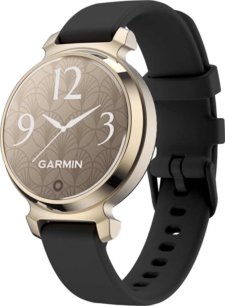 By Qubix - Siliconen bandje - Zwart - Geschikt voor Garmin Lily 2
