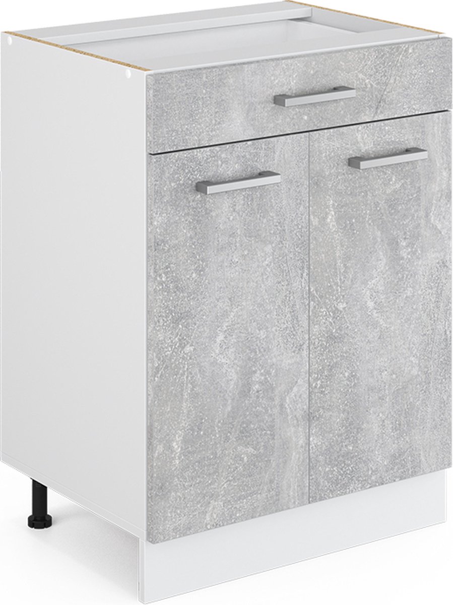 Vicco R-Line Universele onderkast – 60 cm met laden, zonder werkblad Beton