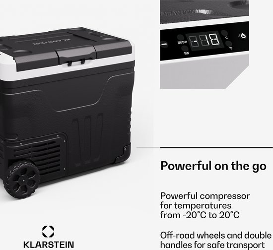 Klarstein PolarForce Compressor Koelbox - 50 Liter - Bereik: -20°C tot 20°C - Zwart van Klarstein — afbeelding 4
