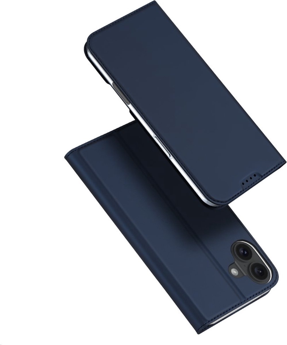 Dux Ducis Geschikt voor iPhone 16 hoesje - Slim bookcase - Blauw