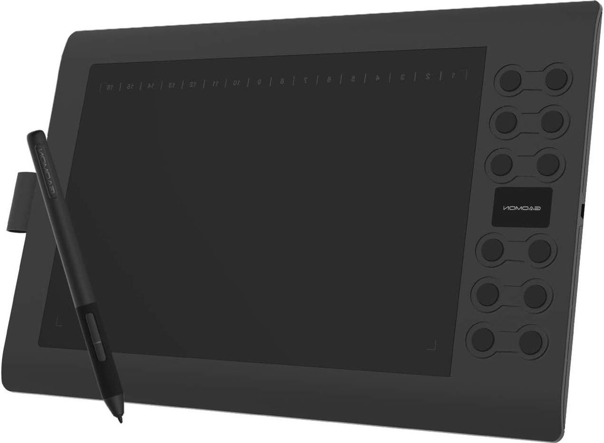 Image of 10 x 625 grafisch tekentablet met 8192 niveaus tilt ondersteund - batterij-vrije stylus - Windows/mac/Android OS