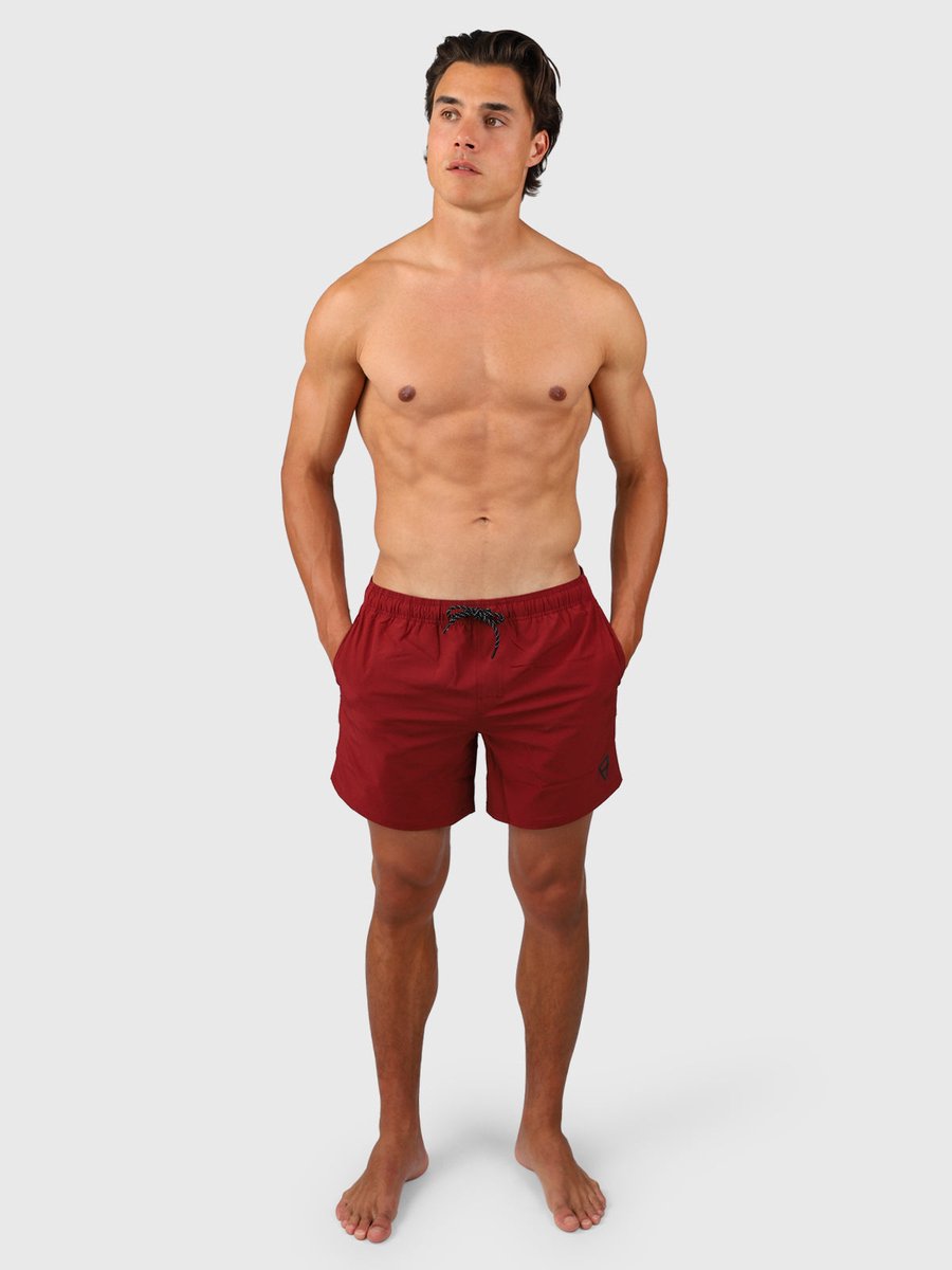 Brunotti Bru - conic Zwembroek Heren - Zwemshort met 4 - Way Stretch - Rust Red — afbeelding 4