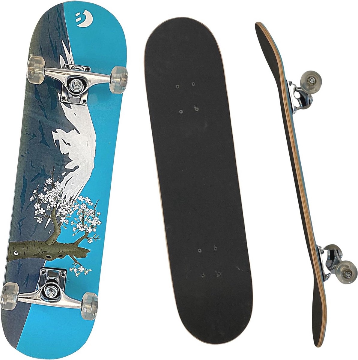 Compleet Skateboard met ABEC 3 Kogellagers - Max. Belastbaar tot 100 kg - Blauw
