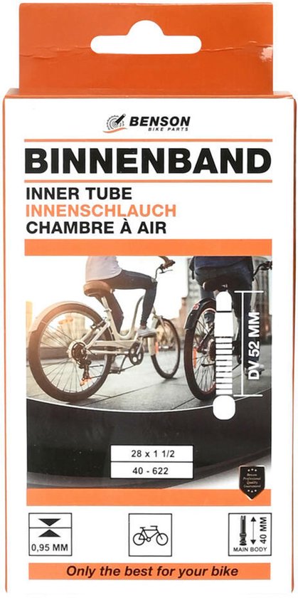 Benson binnenband met Dunlop ventiel, 28 x 1 1/2.