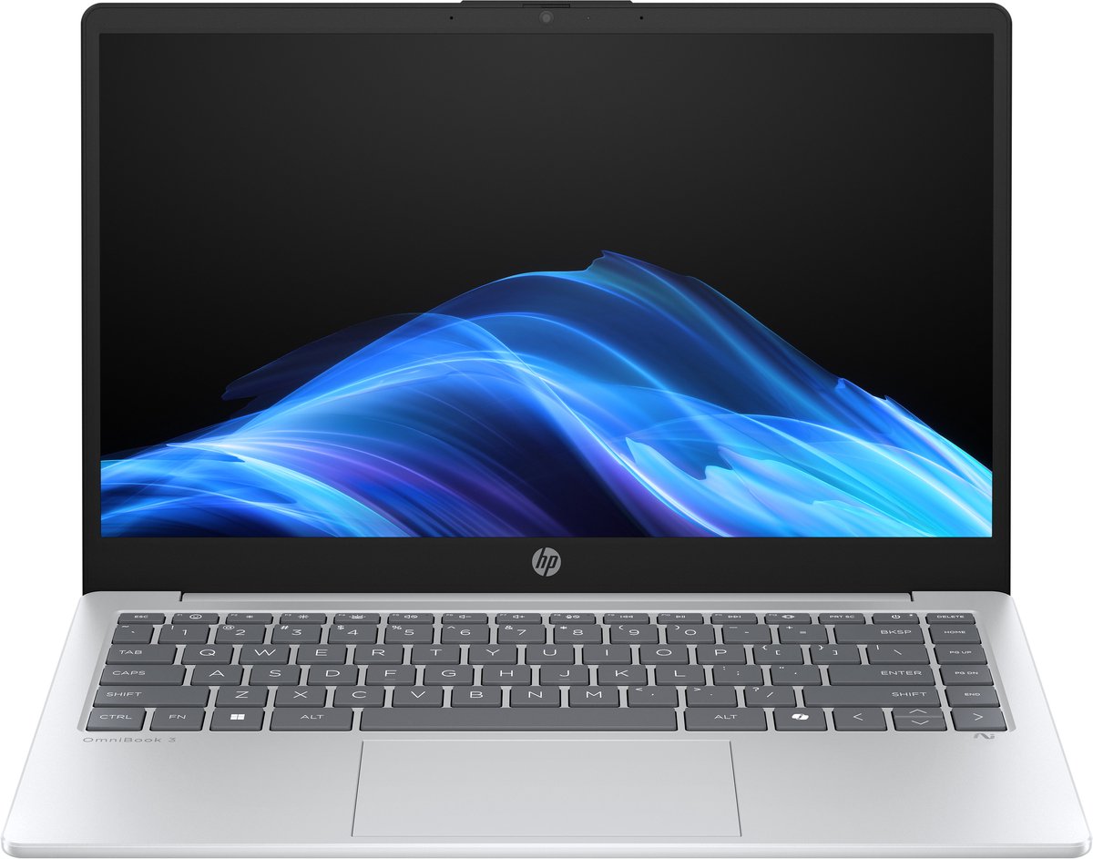 HP OmniBook 3 NGAI 14-ha0851nd Copilot+ PC AMD Ryzen AI 5 340 Laptop 35,6 cm (14") Full HD 16 GB LPDDR5x-SDRAM 512 GB SSD Wi-Fi 6 (802.11ax) Windows 11 Home Zilver QWERTY