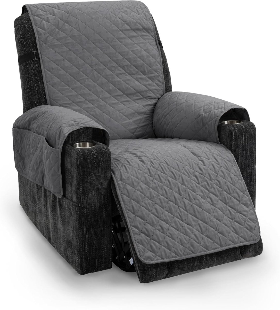 Ibenzoa Beschermende Stoelhoes van Polyester met Dubbele Kant en Waterdichte Coating Grijs