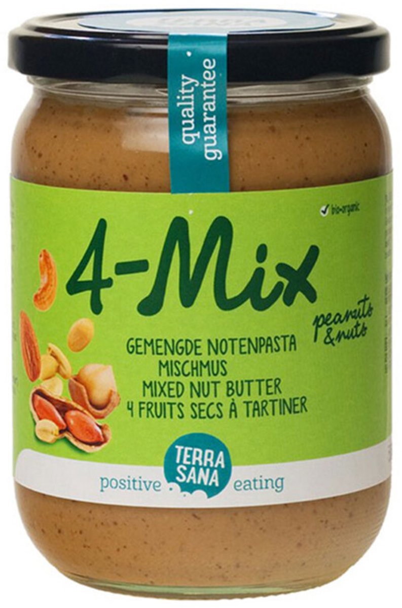 Terrasana - Notenpasta 4 Mix - 3 x 500 gr - Voordeelverpakking