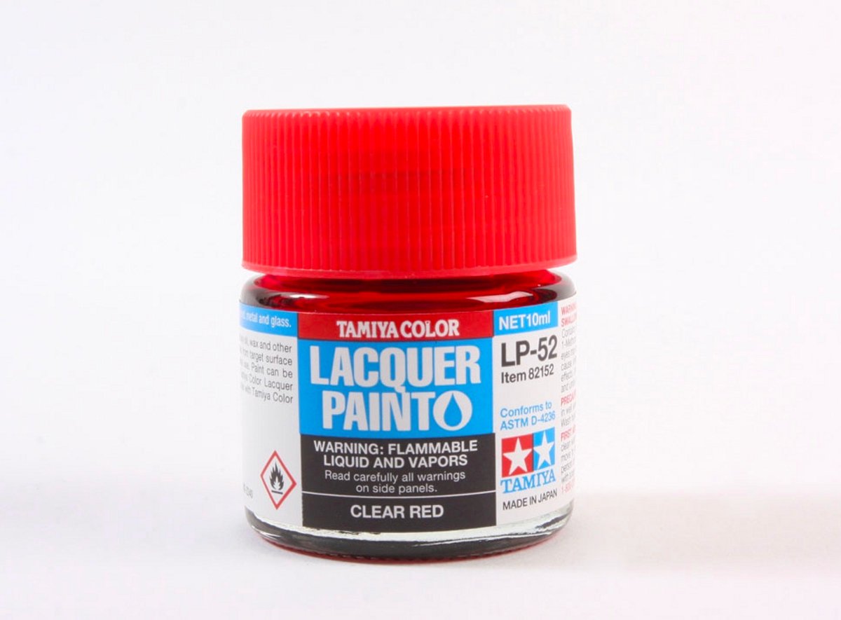 Tamiya Hobbyverf Enamel verf - LP-52 Red - Clear - Gloss - Lacquer Paint - Verf potje - 10 ml