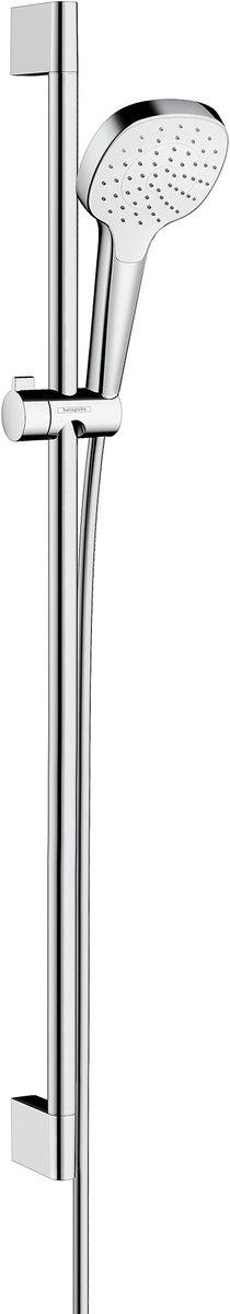 Hansgrohe Croma select e Glijstangset - met Croma - select E - 1jet - handdouche 90cm - met isiflex B - doucheslang - 160cm wit/chroom - wit chroom