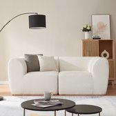 Bol.com 2-Zitsbank Hurvas modulaire bank 216x108x76 cm crème wit [en.casa] aanbieding