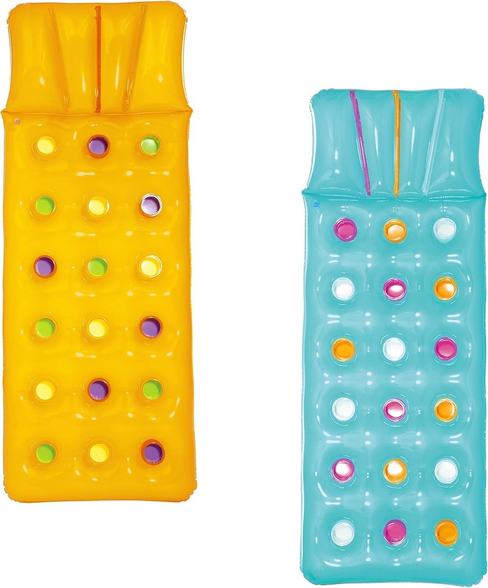 Opblaasbare 18 Pocket Fashion Ligstoel voor Zwembad en Strand