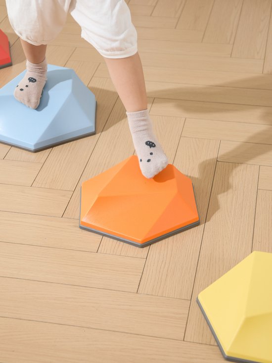 Buxibo Stapstenen - Stapstenen Speelgoed - Rivierstenen - Educatief & Sensorisch Speelgoed - Veelkleurig - Set van 8 van Merkloos — afbeelding 3