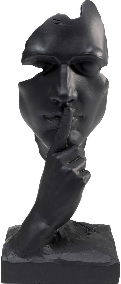 Kare Decofiguur Quiet Face Black 31cm
