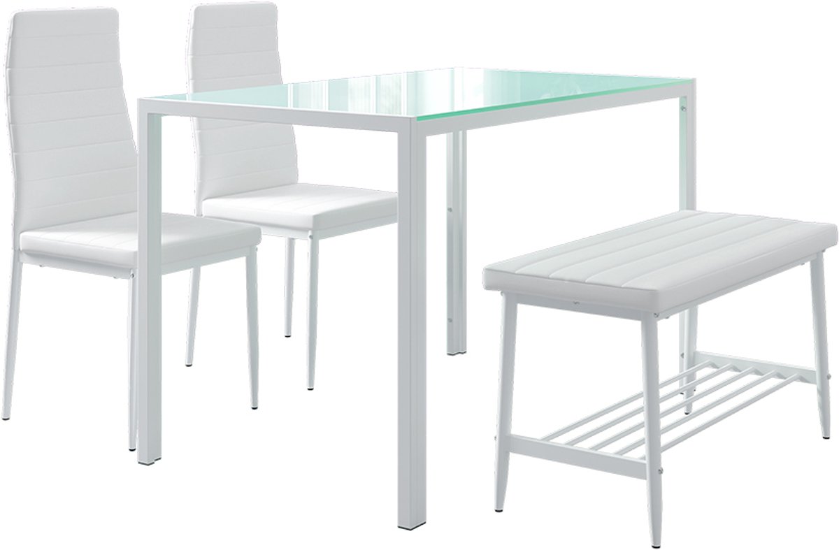 Vicco Grand Eettafel set – 120 x 70 cm 4 delen Wit