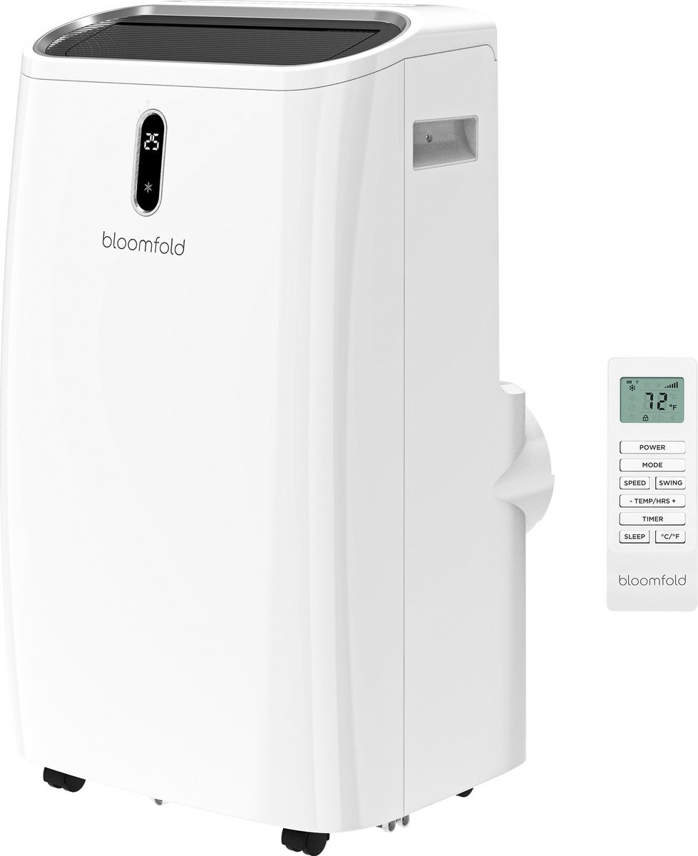 Bloomfold Mobiele Airco - 12.000 BTU - 4-in-1 - Airconditioning met Raamafdichtingskits - Slaapkamer - Woonkamer - tot 35m² koelen