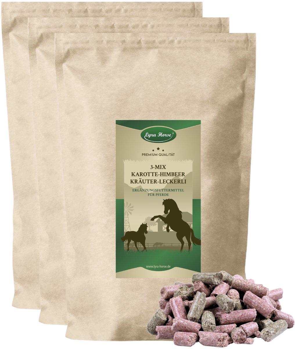 15 kg Lyra Horse® Wortel-framboos-bosbes traktaties