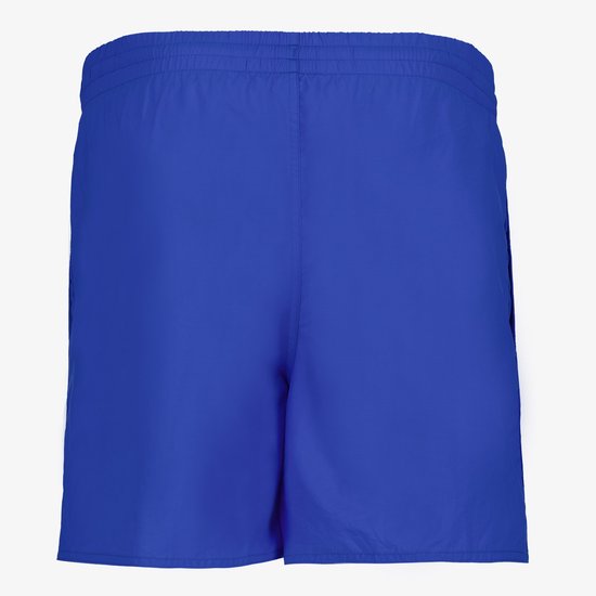 Arrière d'un short de bain bleu uni Speedo.