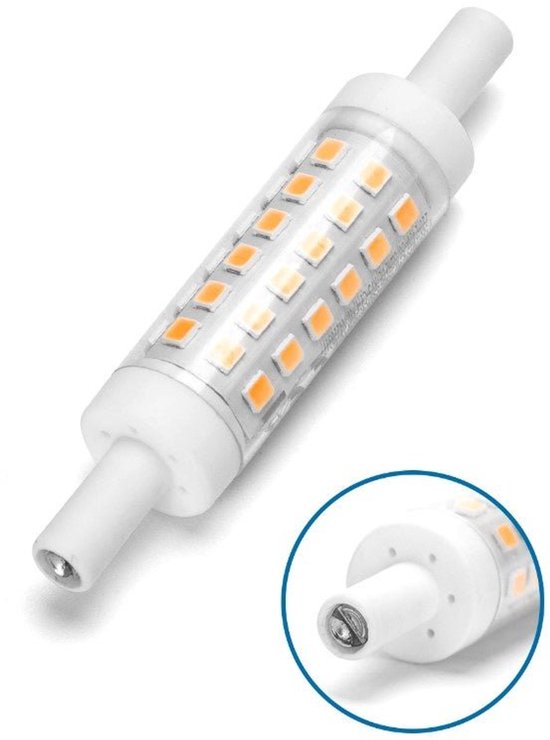 LED staaflamp R7s 78mm - 5W - Warmwit 2700K - 450 lm - dimbaar