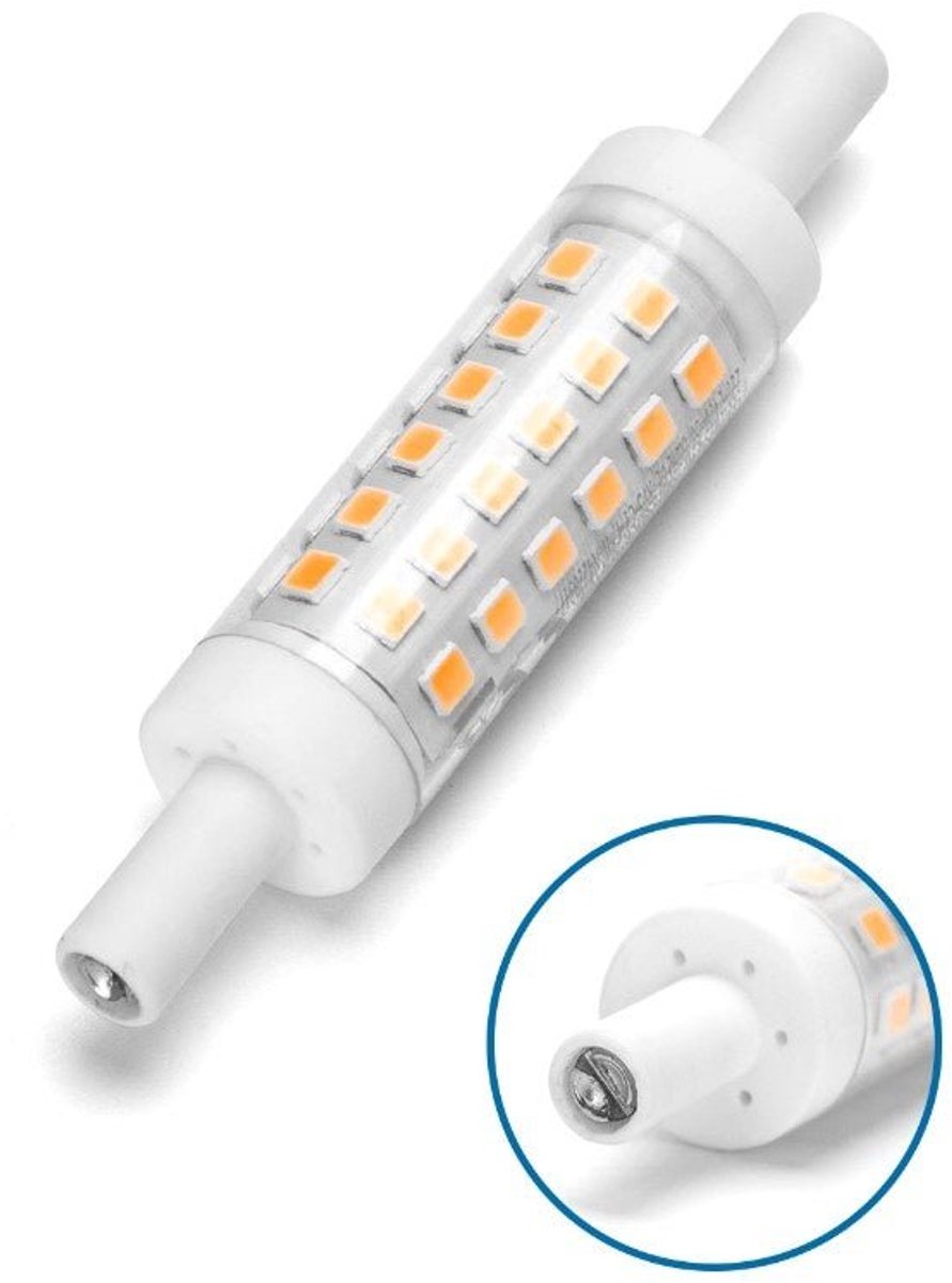 LED R7s staaflamp 450 lumen - 5W - Warmwit 2700K - Dimbaar - 78mm x 15mm