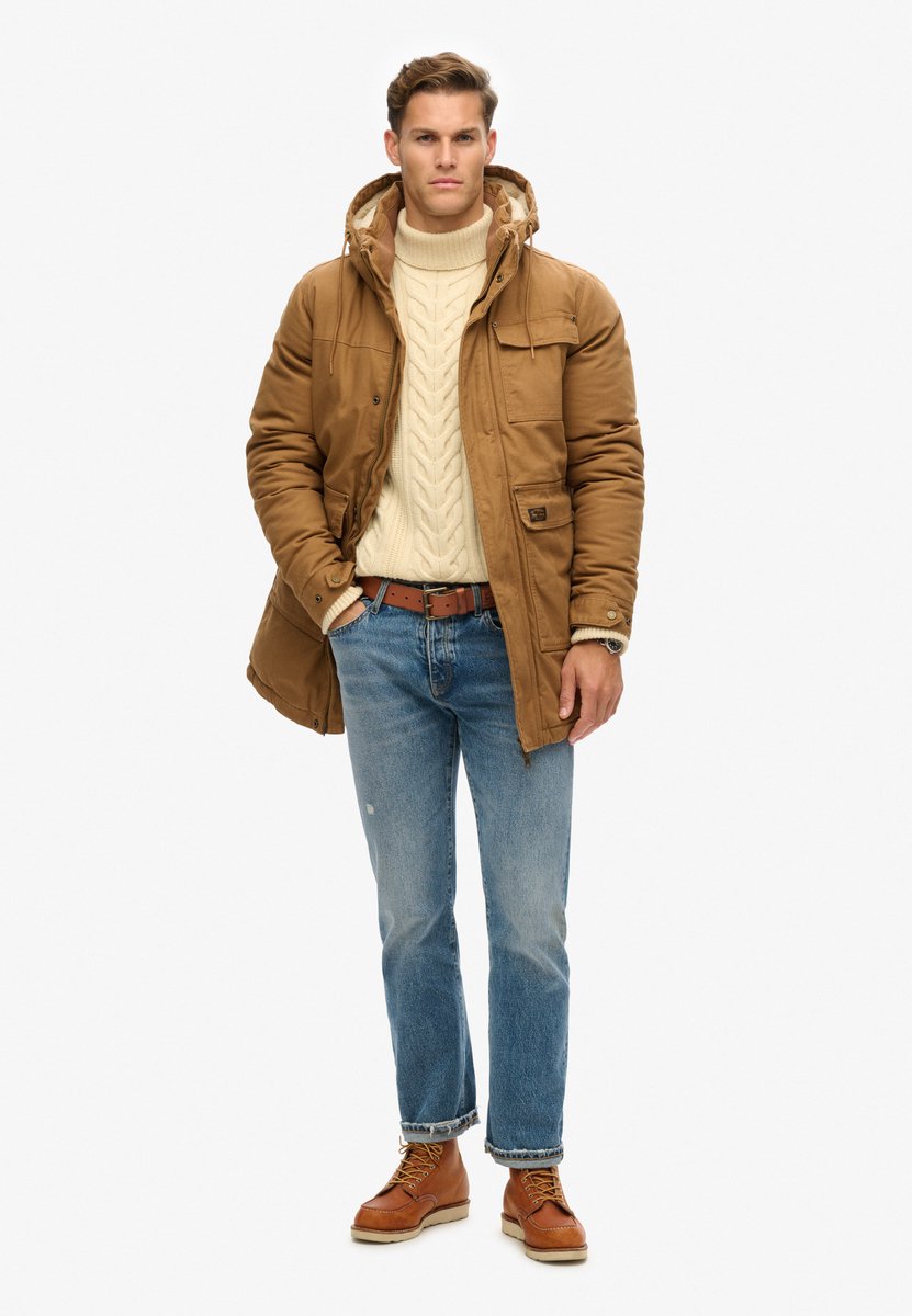 Superdry Workwear parka met capuchon Heren Gewatteerde jassen Bruin